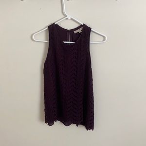 Loft xs tank top with lace front